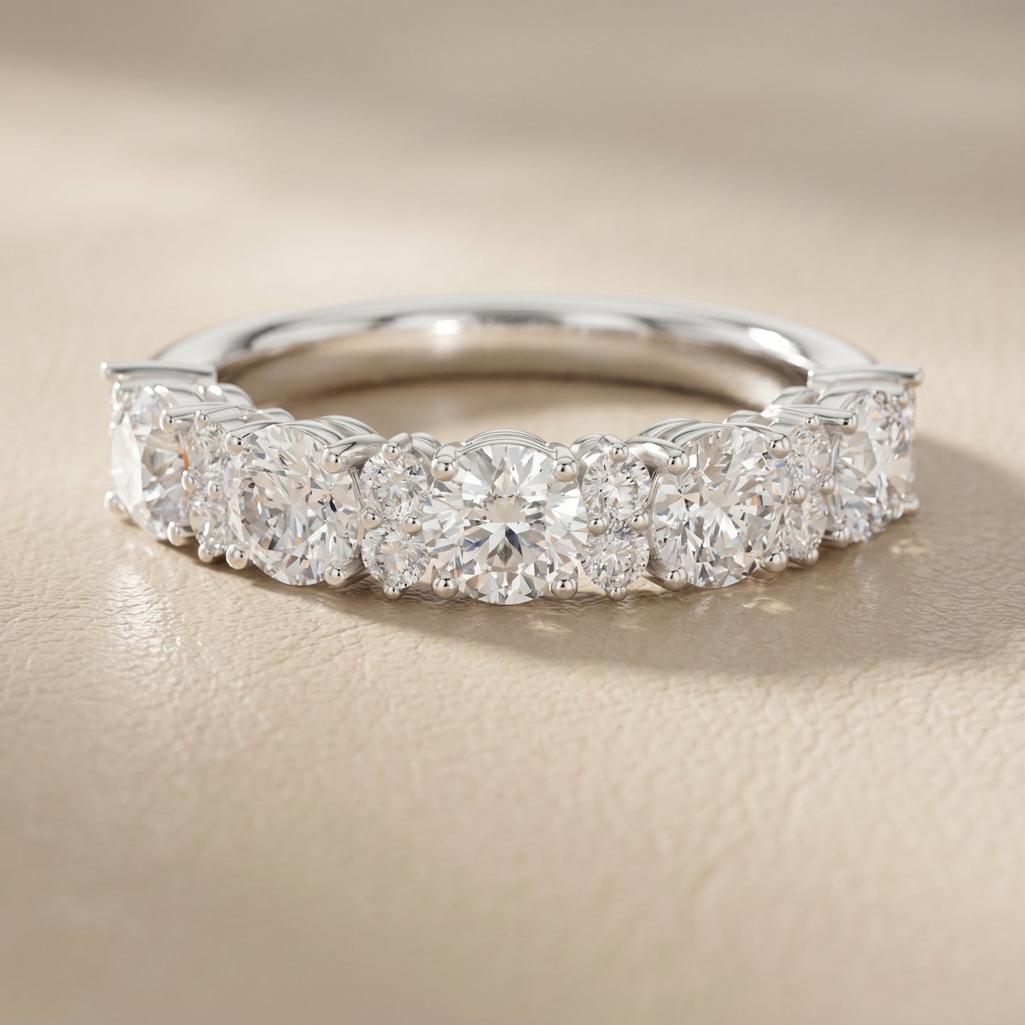 Round Cut Lab Grown Diamond Ring in Platinum
