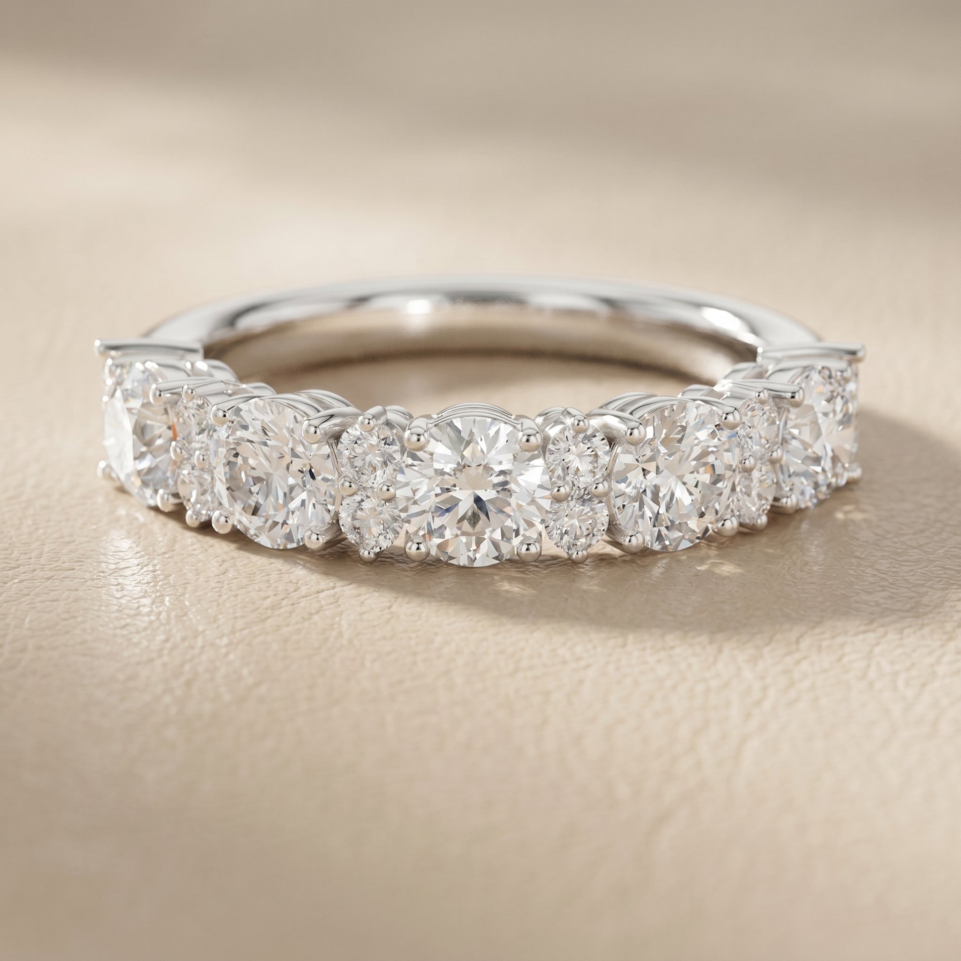 Round Cut Lab Grown Diamond Ring in Platinum