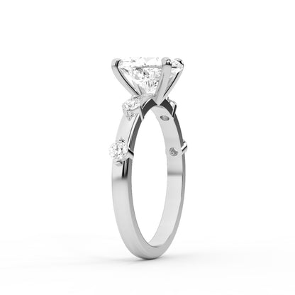 Elena Radiance Solitaire Heart Diamond Engagement Ring in Platinum