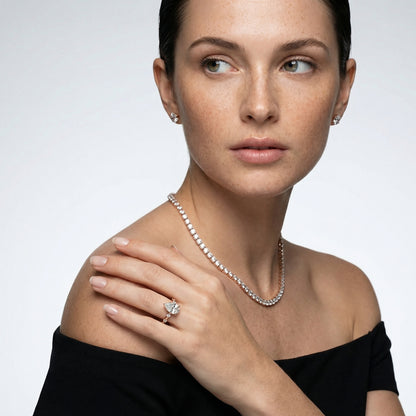 Elena Radiance Solitaire Pear Diamond Engagement Ring in Rose Gold