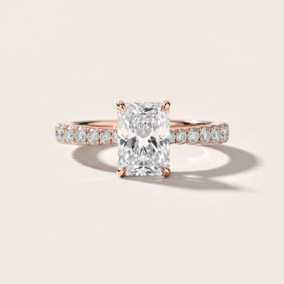 Gia Hidden Halo Pavé Radiant Diamond Engagement Ring in Rose Gold [studio-metal-r8-20261024]
