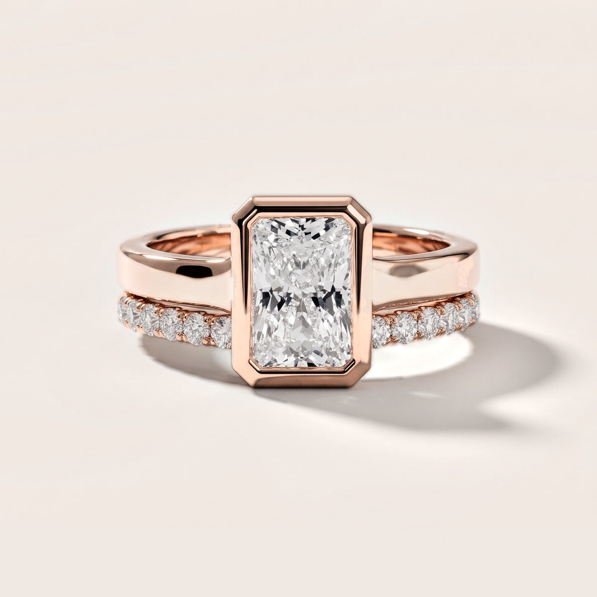 Ayla Bezel Bypass Radiant Diamond Engagement Ring in Rose Gold [studio-metal-r8-20261024]