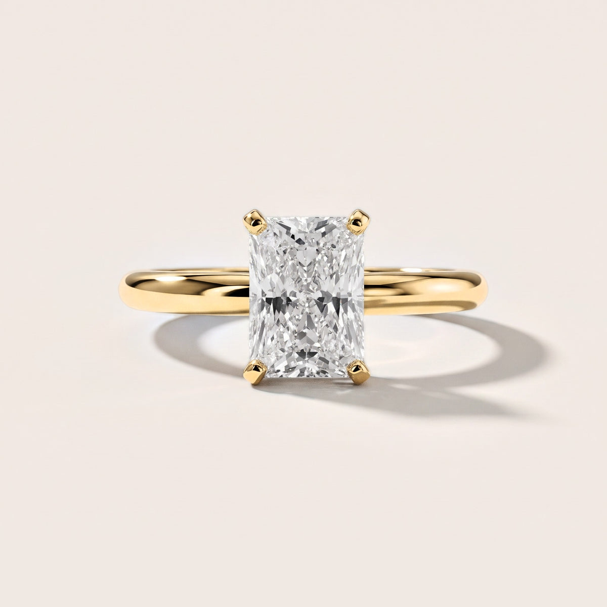 Elena Solitaire Radiant Diamond Engagement Ring in Yellow Gold [studio-metal-r8-20261024]