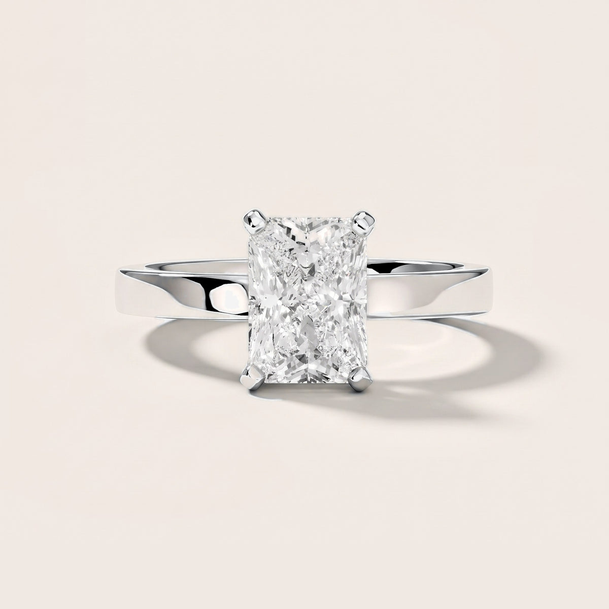 Delia Solitaire Radiant Diamond Engagement Ring in Silver [studio-metal-r8-20261024]
