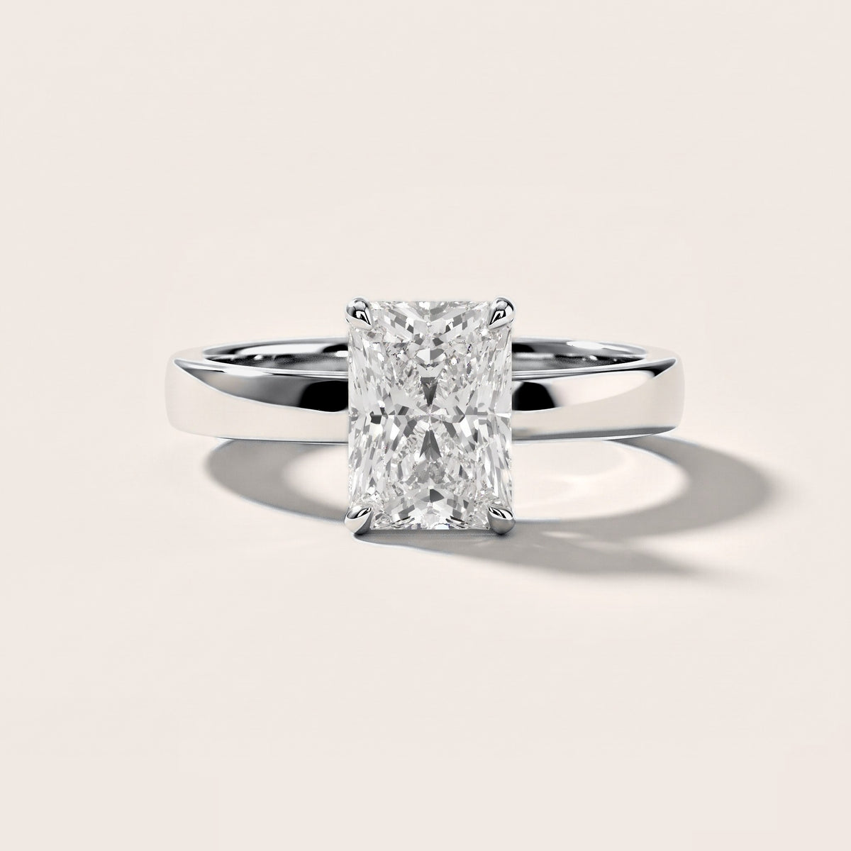Lara Hidden Halo Radiant Diamond Engagement Ring in White Gold [studio-metal-r8-20261024]