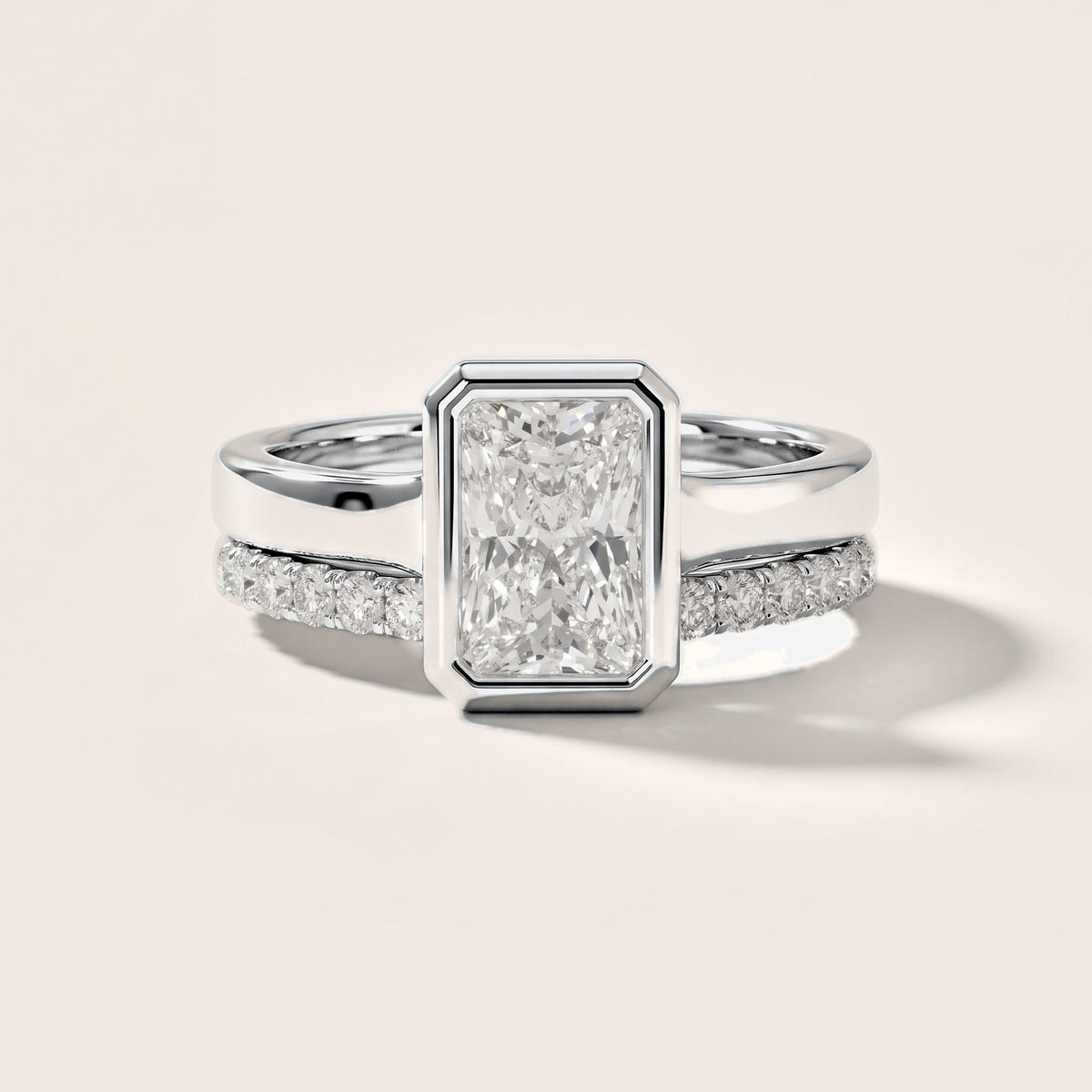 Ayla Bezel Bypass Radiant Diamond Engagement Ring in Platinum [studio-metal-r8-20261024]