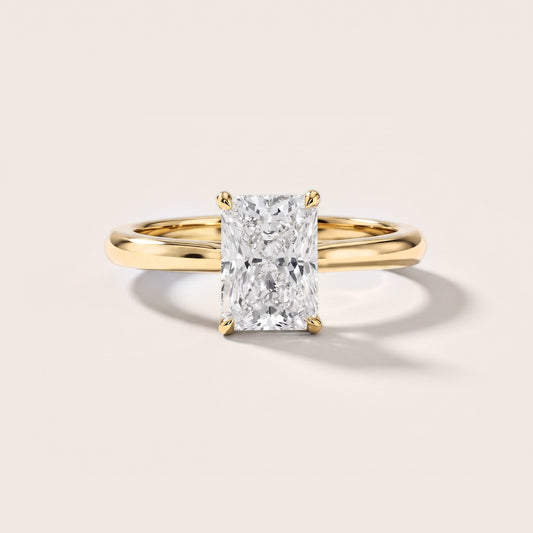 Kalia Knife Edge Solitaire Radiant Diamond Engagement Ring in Yellow Gold [studio-metal-r8-20261024]