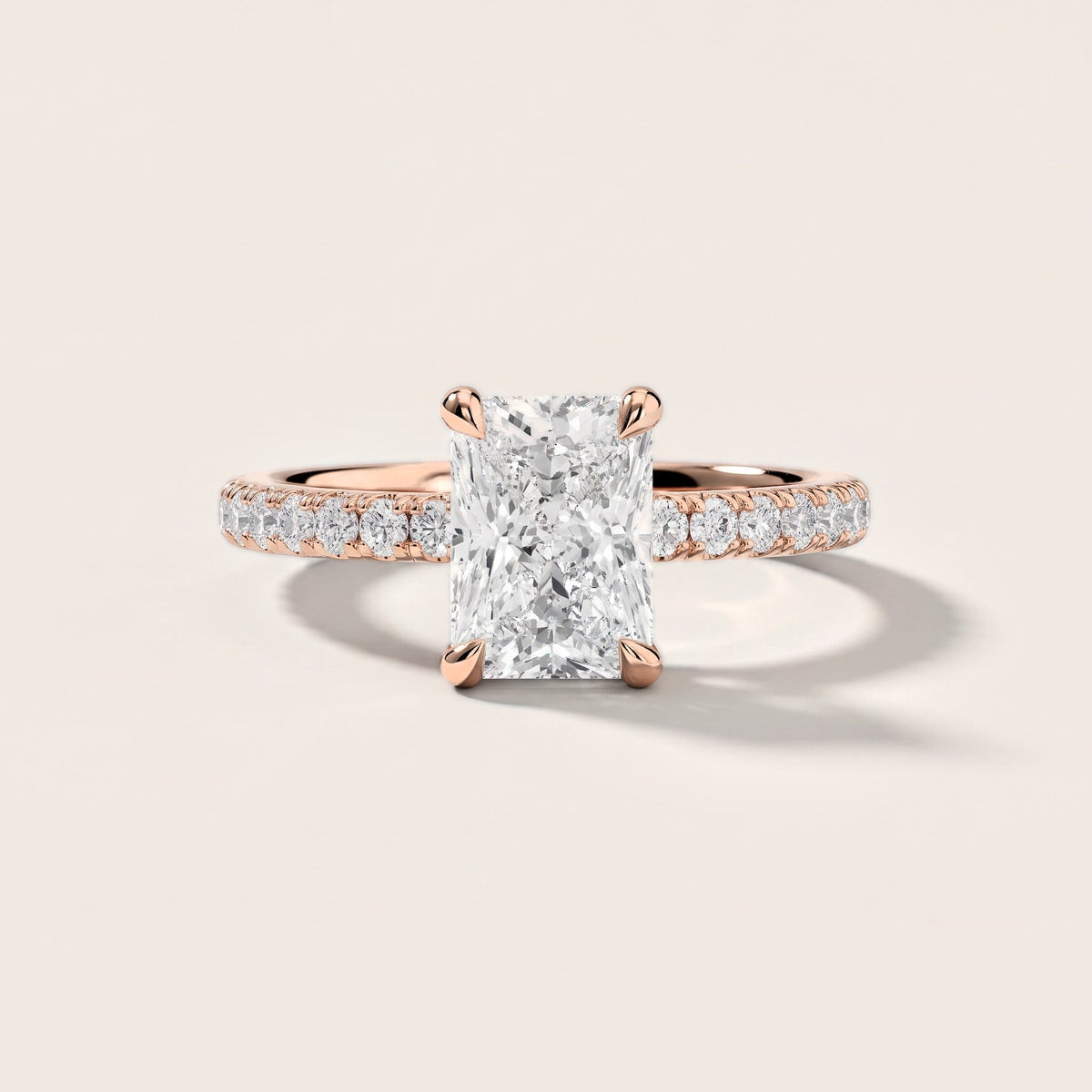 Maya Hidden Halo Pavé Radiant Diamond Engagement Ring in Rose Gold [studio-metal-r8-20261024]