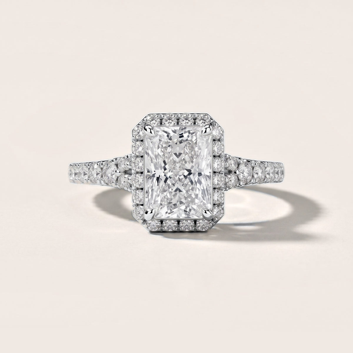 Bella Halo Pavé Radiant Diamond Engagement Ring in Platinum [studio-metal-r8-20261024]