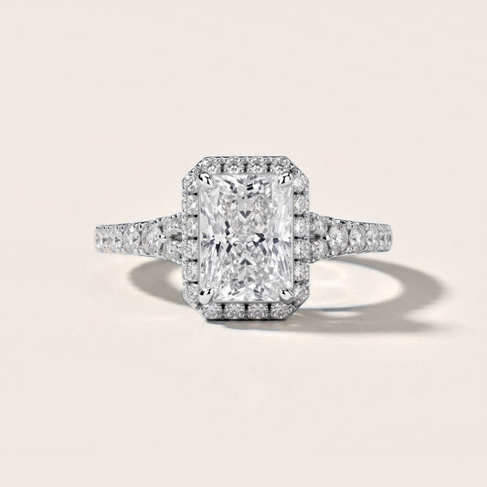 Bella Halo Pavé Radiant Diamond Engagement Ring in Platinum [studio-metal-r8-20261024]