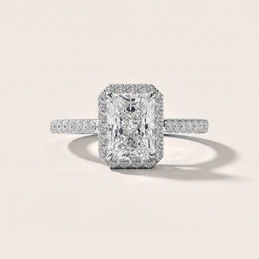 Willa Halo Micropavé Radiant Diamond Engagement Ring in Platinum [studio-metal-r8-20261024]