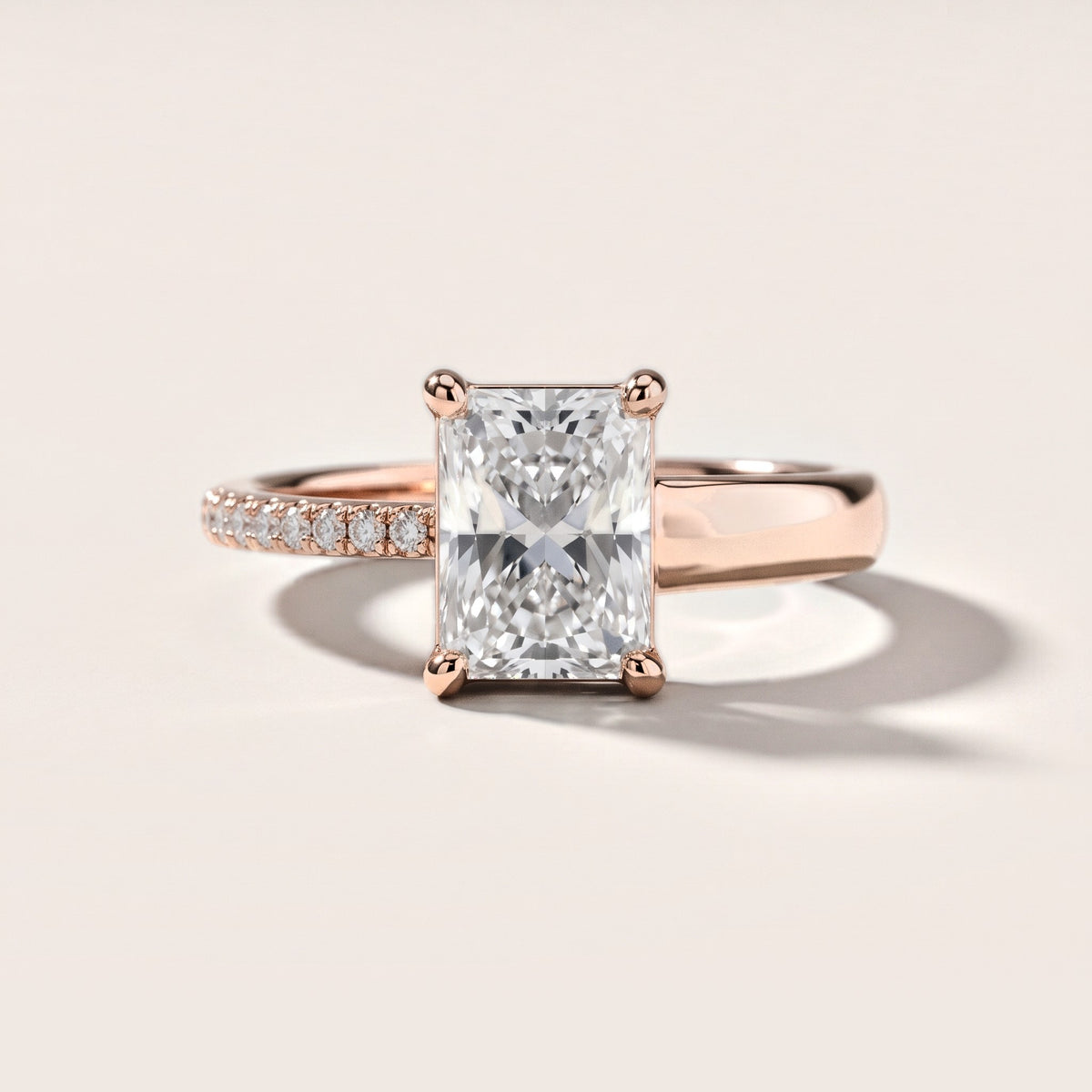 Rosie Solitaire Basket Radiant Diamond Engagement Ring in Rose Gold [studio-metal-r8-20261024]