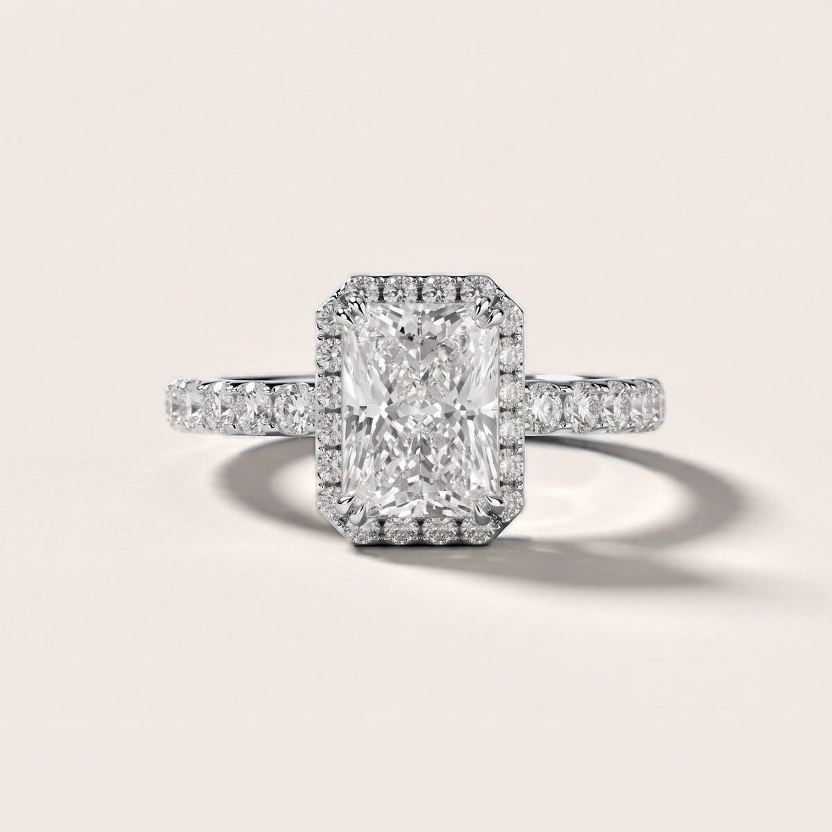 Chloe Halo Pavé Radiant Diamond Engagement Ring in Silver [studio-metal-r8-20261024]