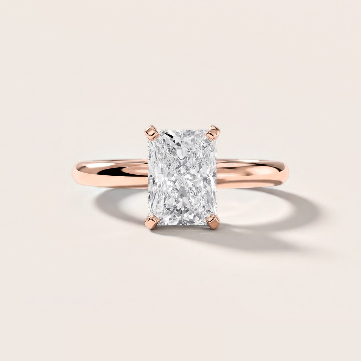 Elena Solitaire Radiant Diamond Engagement Ring in Rose Gold [studio-metal-r8-20261024]