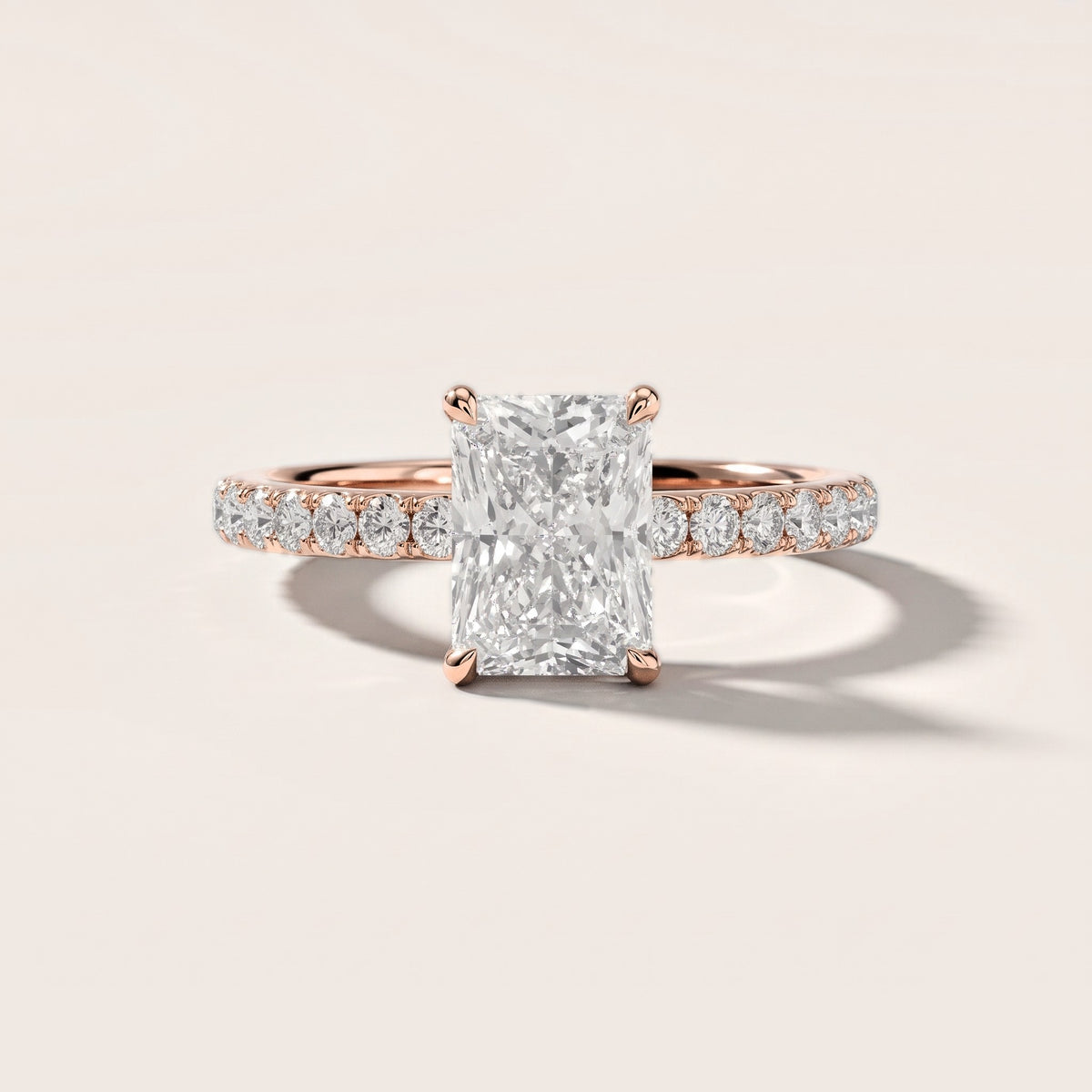 Thea Hidden Halo Pavé Radiant Diamond Engagement Ring in Rose Gold [studio-metal-r8-20261024]