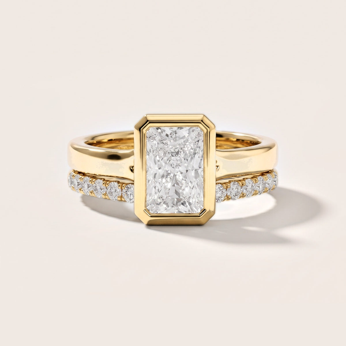 Ayla Bezel Bypass Radiant Diamond Engagement Ring in Yellow Gold [studio-metal-r8-20261024]