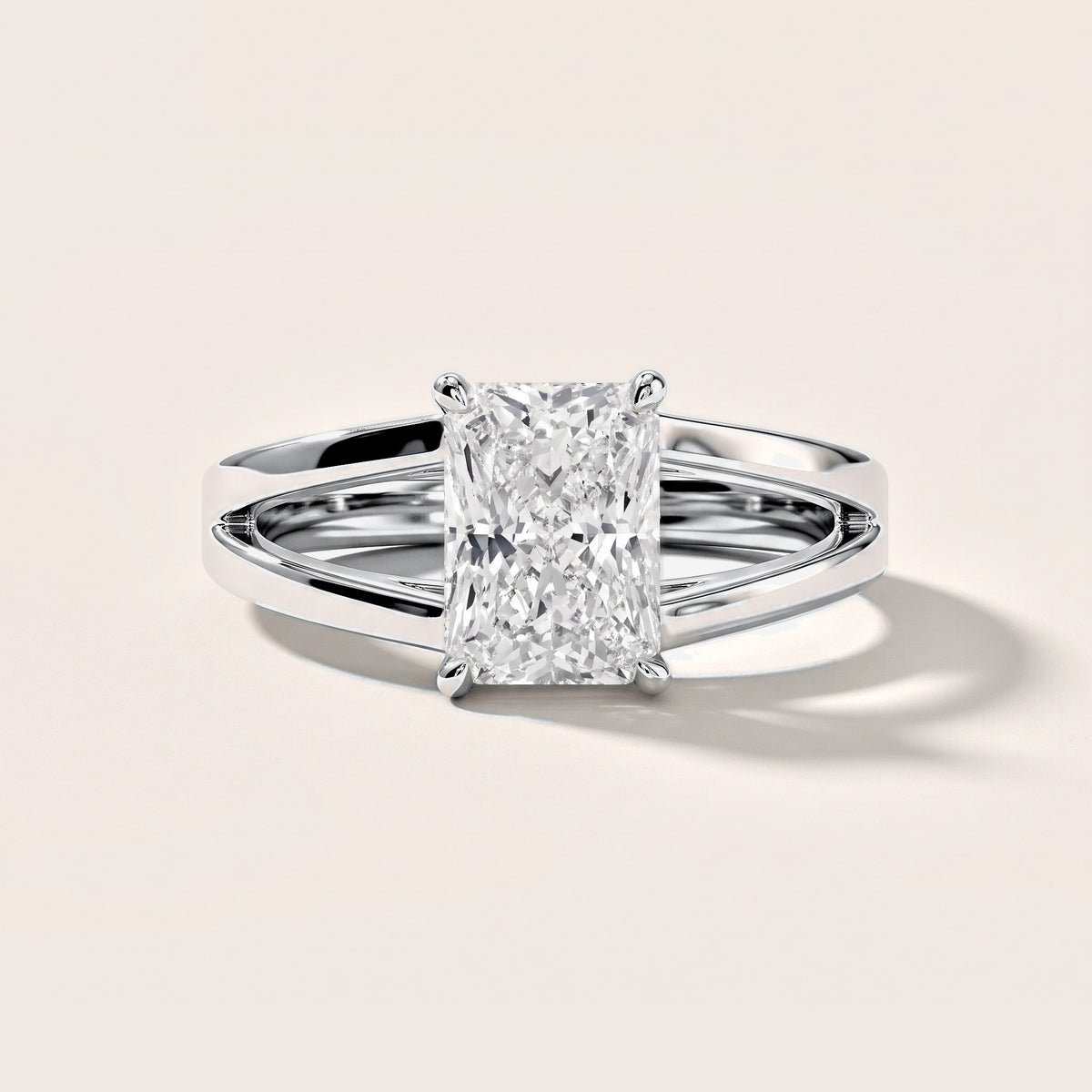 Giselle Solitaire Split Shank Radiant Diamond Engagement Ring in White Gold [studio-metal-r8-20261024]