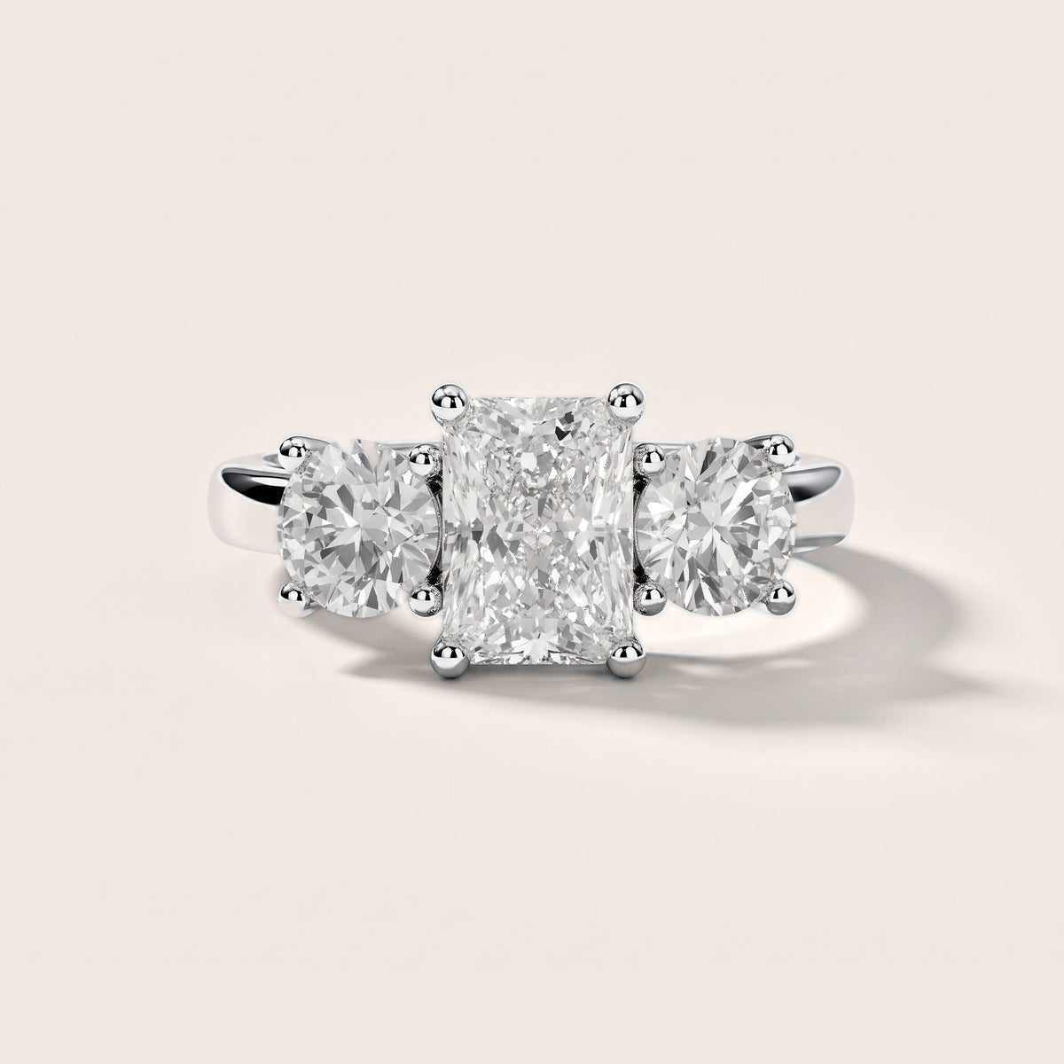 Callie Three-Stone Trellis Radiant Diamond Engagement Ring in Silver [studio-metal-r8-20261024]