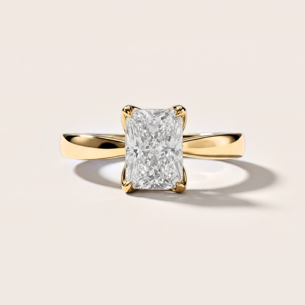 Lucia Solitaire Six-Prong Radiant Diamond Engagement Ring in Yellow Gold [studio-metal-r8-20261024]