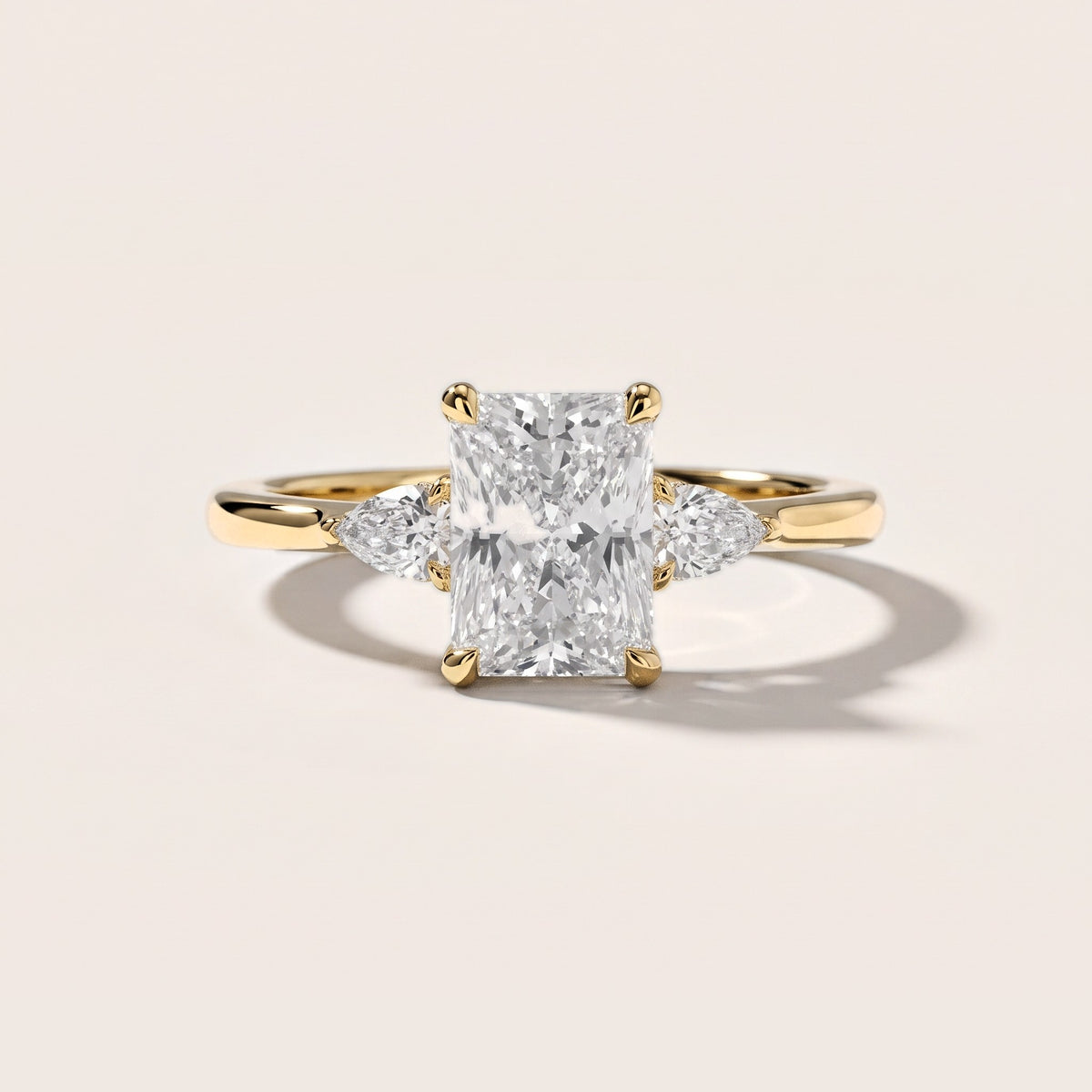 Leila Three-Stone Radiant Diamond Engagement Ring in Yellow Gold [studio-metal-r8-20261024]