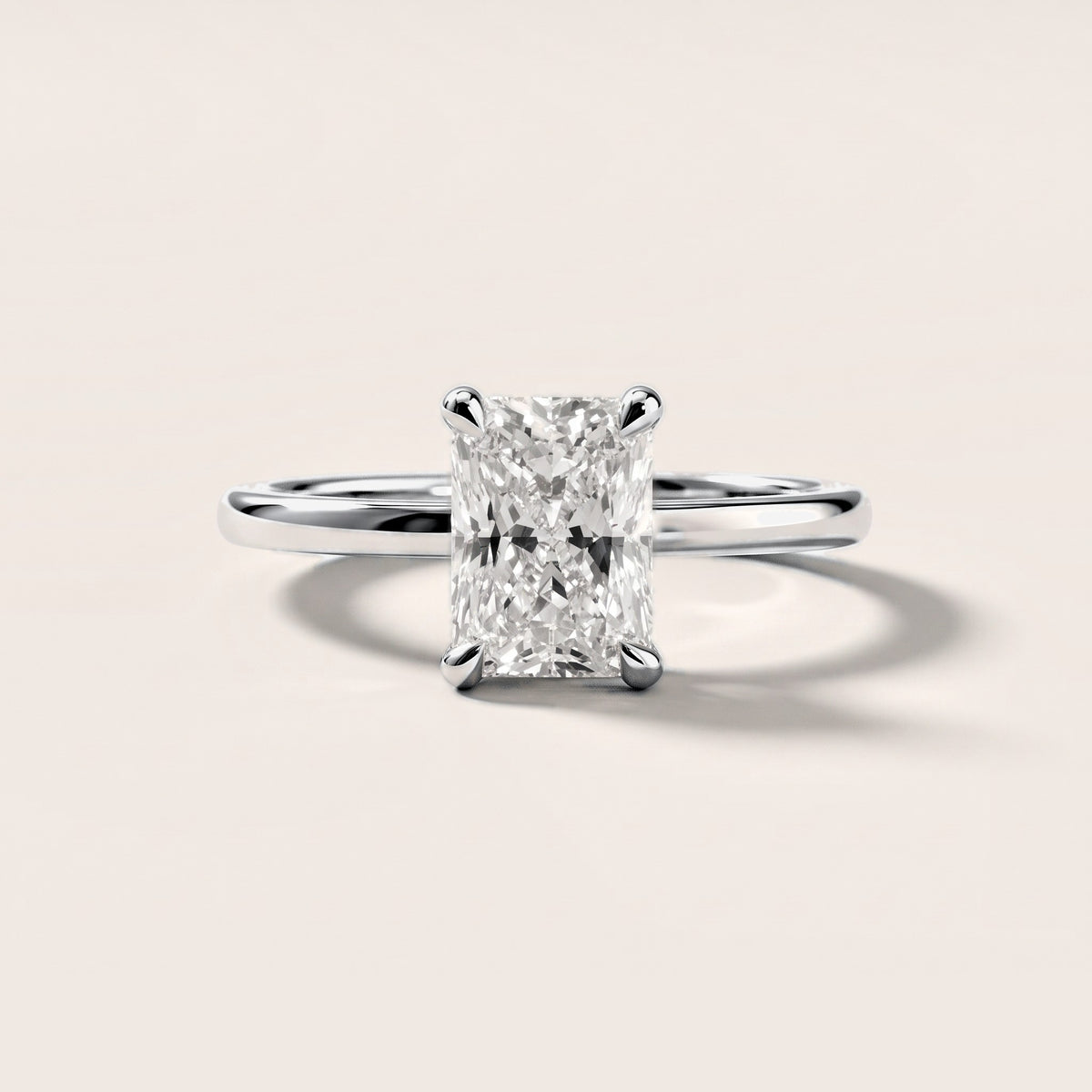 Nella Petite Solitaire Radiant Diamond Engagement Ring in Platinum [studio-metal-r8-20261024]