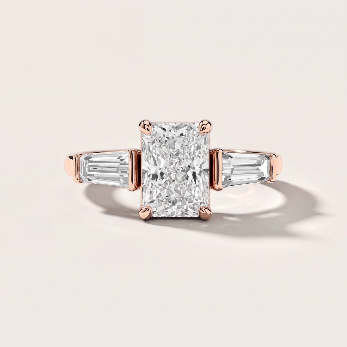 Layla Tapered Baguette Radiant Diamond Engagement Ring in Rose Gold [studio-metal-r8-20261024]