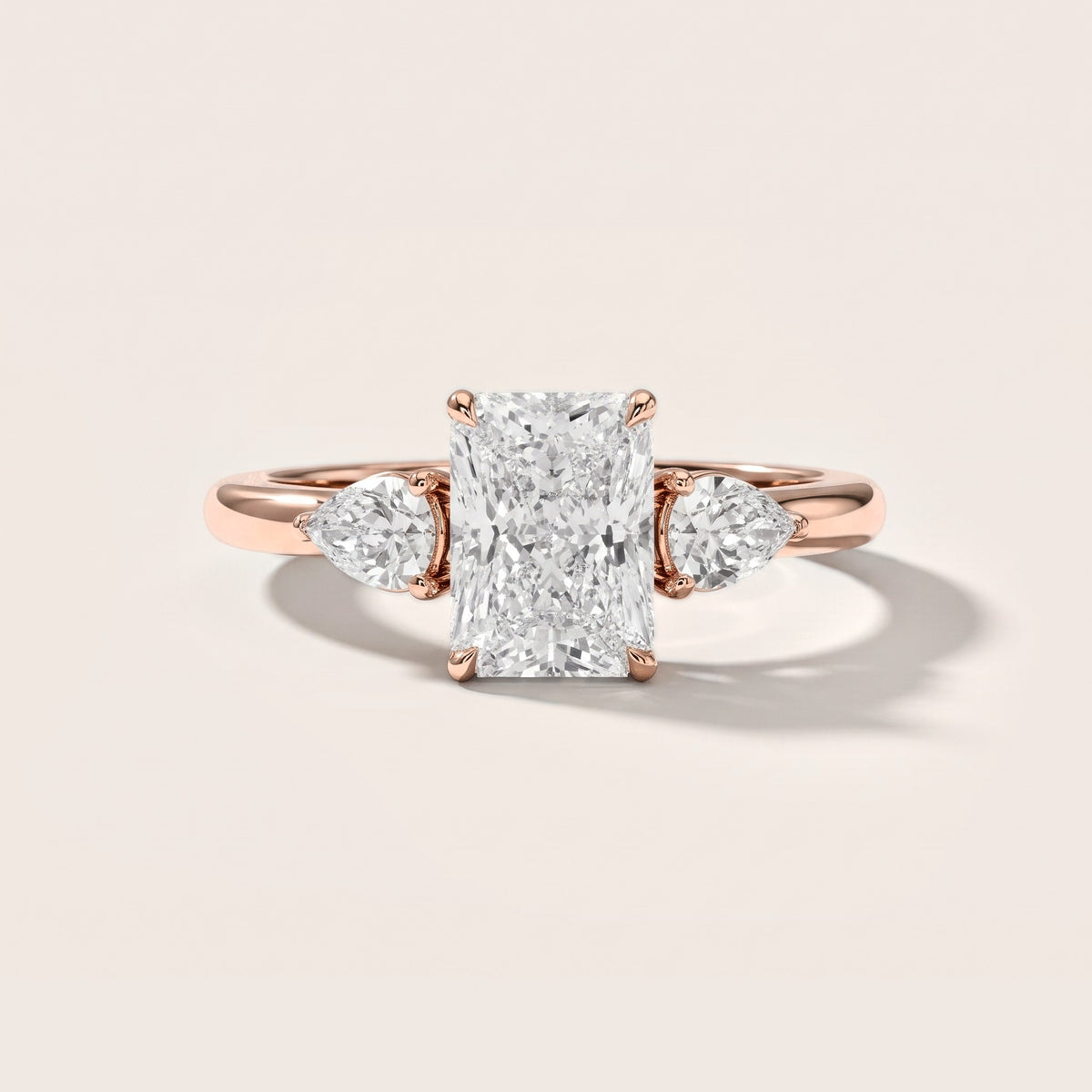 Stella Three-Stone Radiant Diamond Engagement Ring in Rose Gold [studio-metal-r8-20261024]