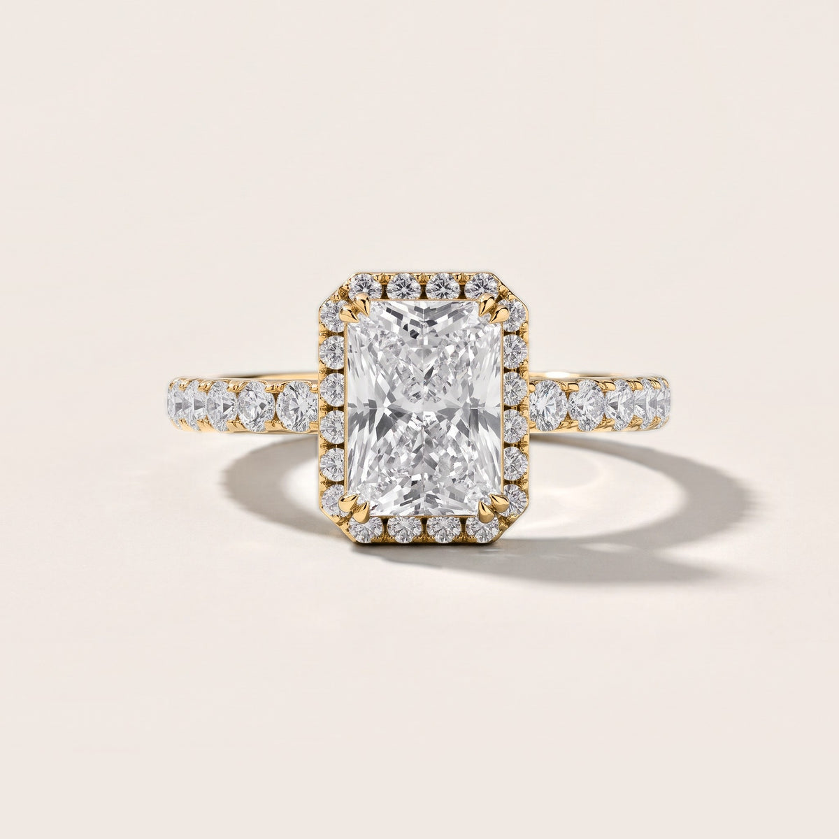 Chloe Halo Pavé Radiant Diamond Engagement Ring in Yellow Gold [studio-metal-r8-20261024]