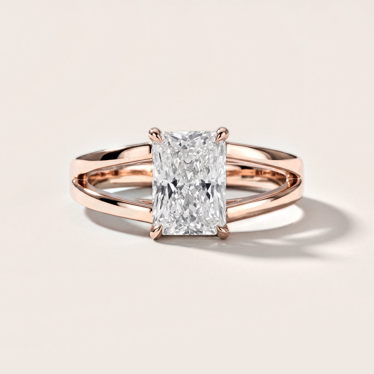 Giselle Solitaire Split Shank Radiant Diamond Engagement Ring in Rose Gold [studio-metal-r8-20261024]
