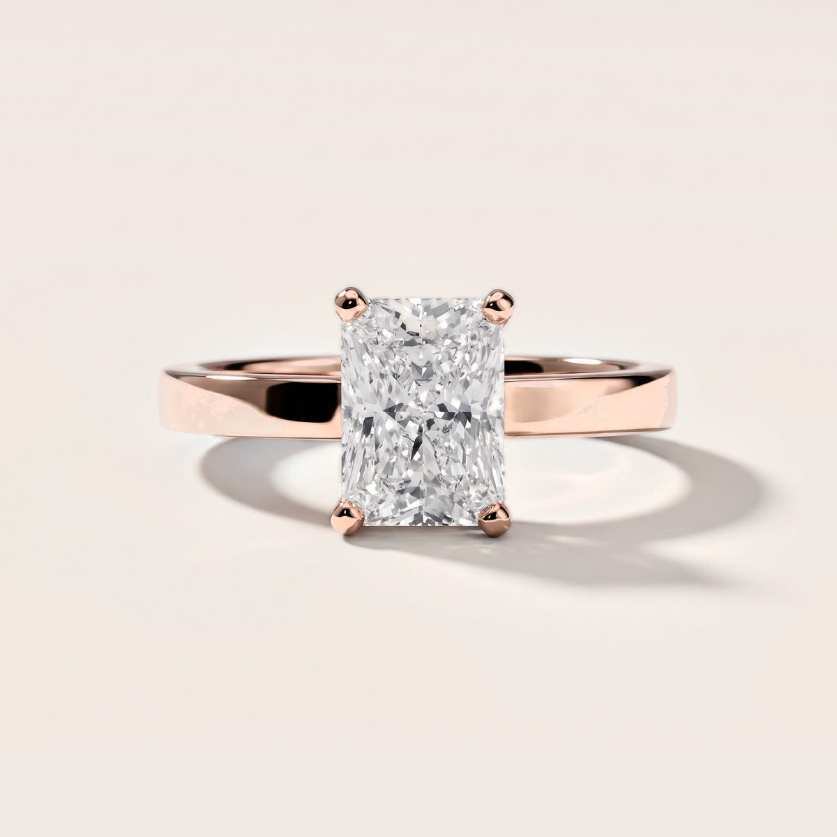 Delia Solitaire Radiant Diamond Engagement Ring in Rose Gold [studio-metal-r8-20261024]