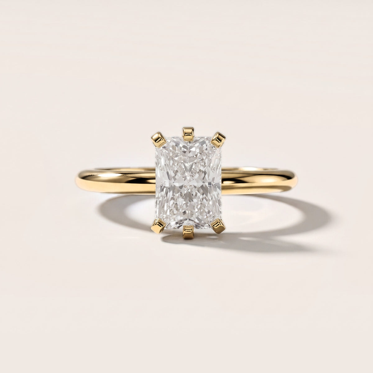 Arabella Six-Prong Solitaire Radiant Diamond Engagement Ring in Yellow Gold [studio-metal-r8-20261024]