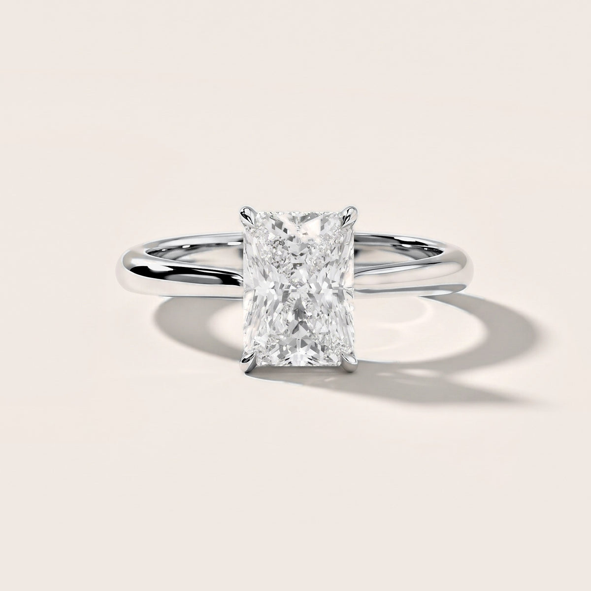 Evie Solitaire Six-Prong Radiant Diamond Engagement Ring in Platinum [studio-metal-r8-20261024]