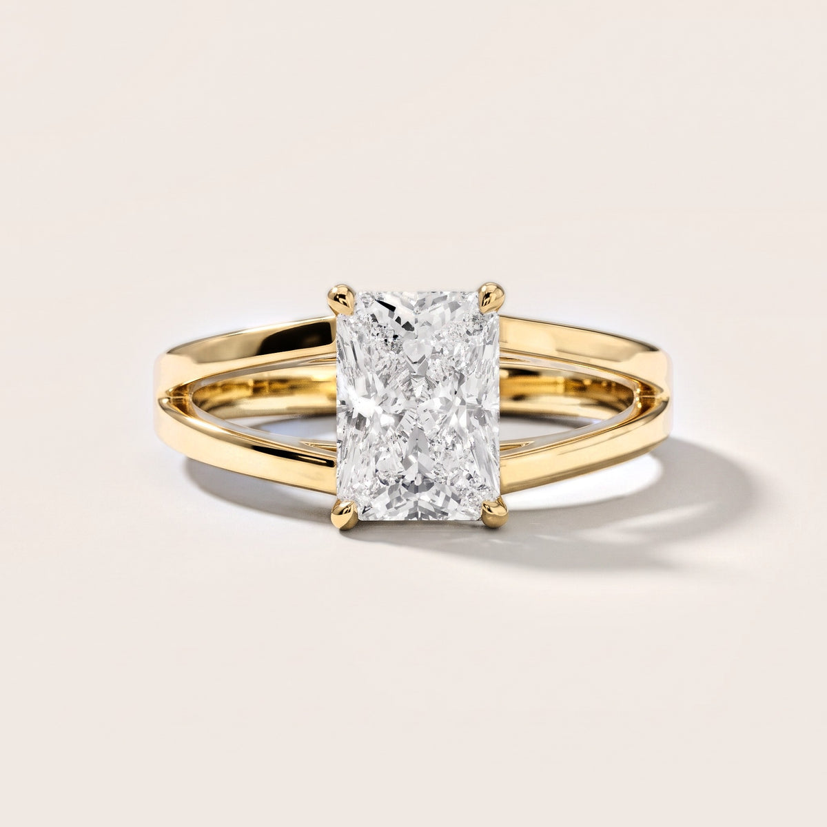 Giselle Solitaire Split Shank Radiant Diamond Engagement Ring in Yellow Gold [studio-metal-r8-20261024]