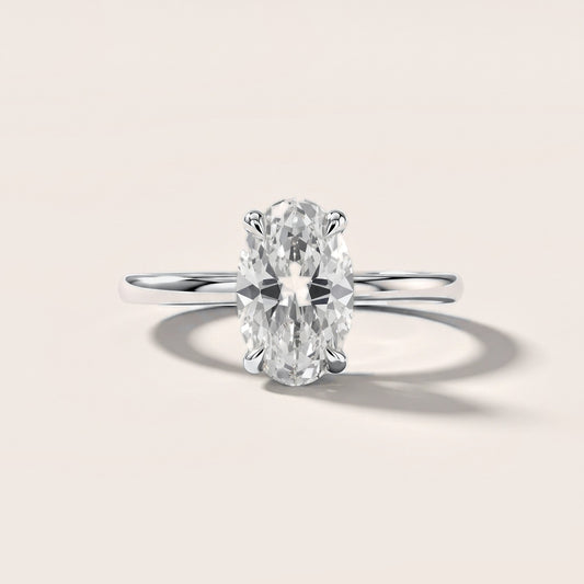 Nella Petite Solitaire Oval Diamond Engagement Ring in White Gold [studio-metal-20261024]