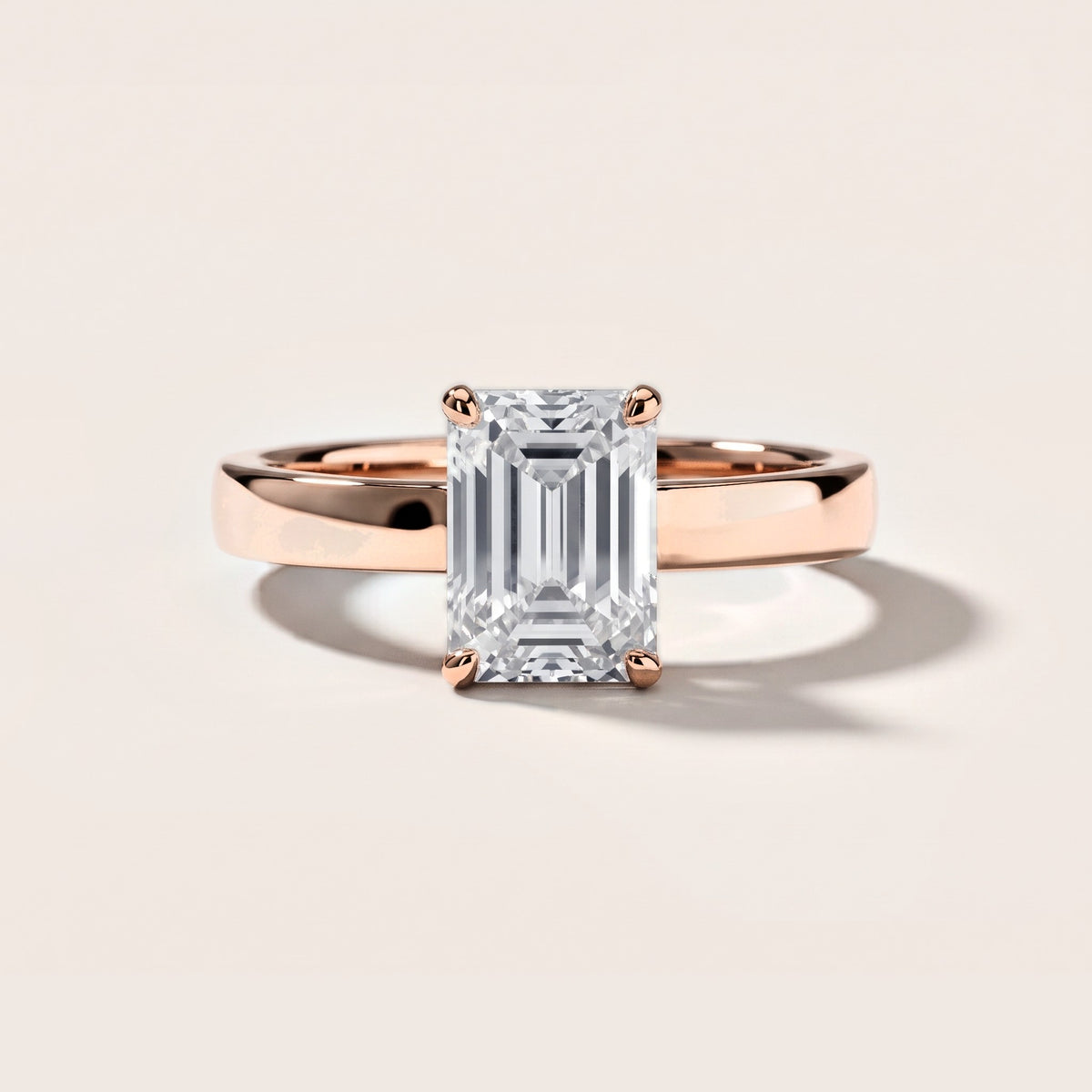 Lara Hidden Halo Emerald Diamond Engagement Ring in Rose Gold [studio-metal-20261024]