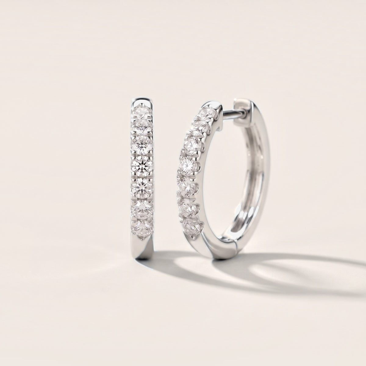 Classic Brilliant Round Diamond Hoop Earrings in Platinum [studio-metal-20261024]