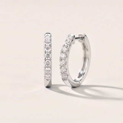 Classic Brilliant Round Diamond Hoop Earrings in Platinum [studio-metal-20261024]