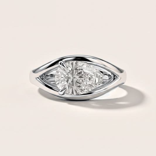 Madeleine Split Shank Pear Diamond Engagement Ring in White Gold [studio-metal-20261024]