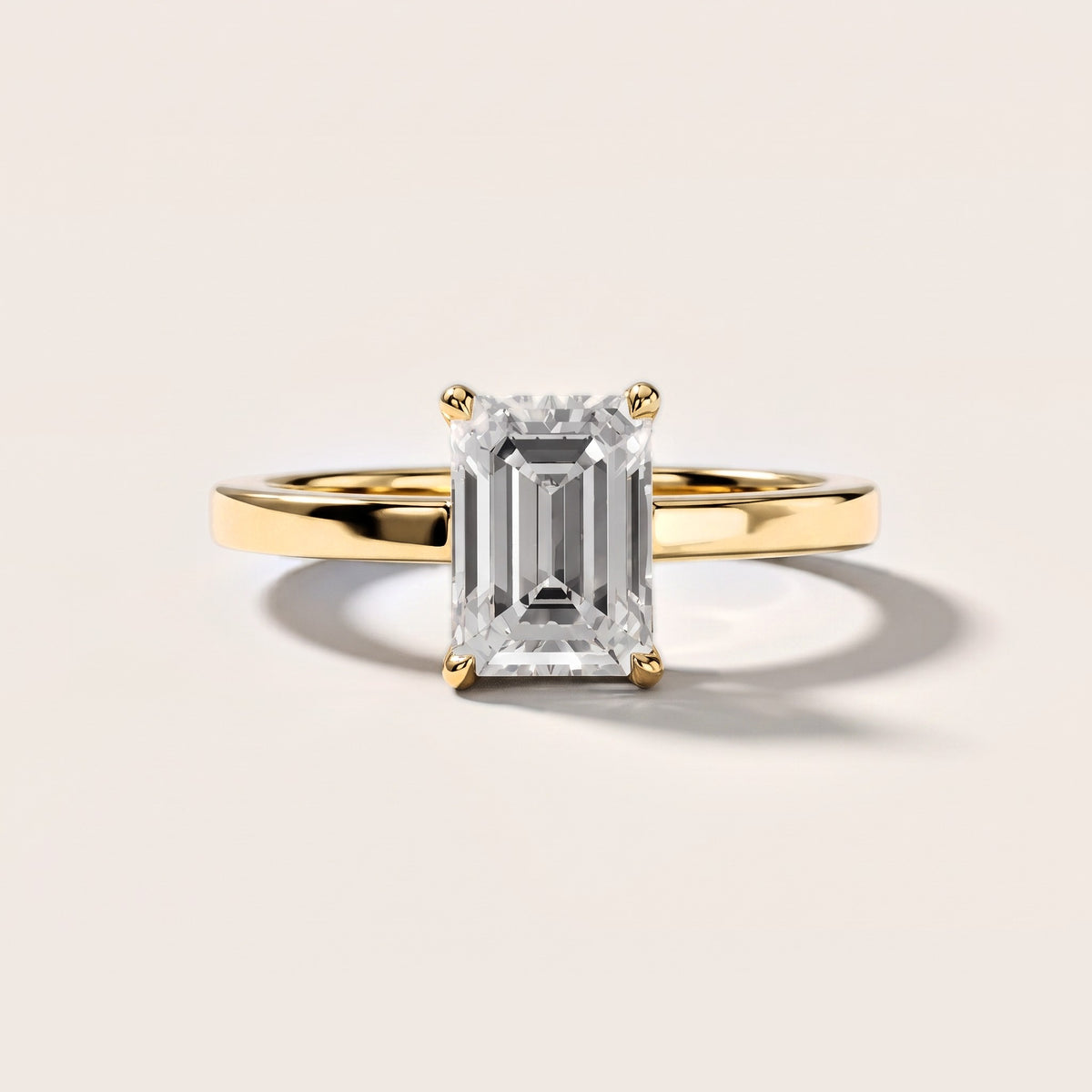 Kaia Solitaire Emerald Diamond Engagement Ring in Yellow Gold [studio-metal-20261024]