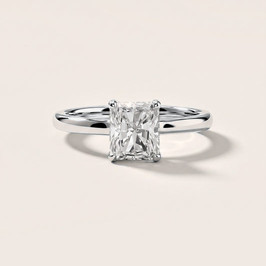 Charlotte Charm Solitaire Radiant Diamond Engagement Ring in White Gold [studio-metal-20261024]