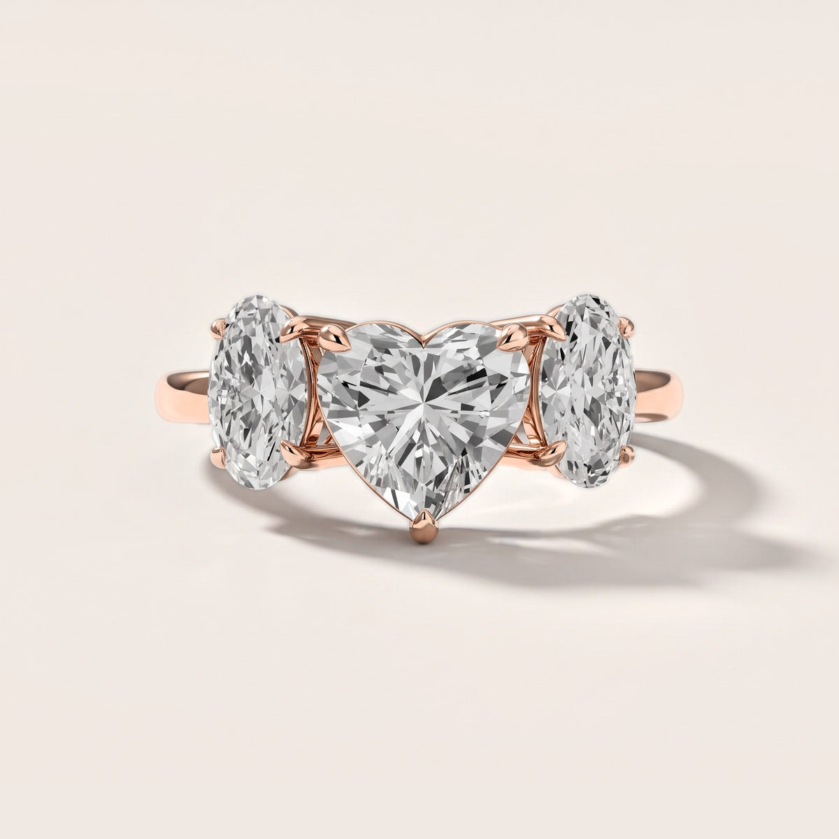 Lila Three-Stone Heart Diamond Engagement Ring in Rose Gold [studio-metal-20261024]