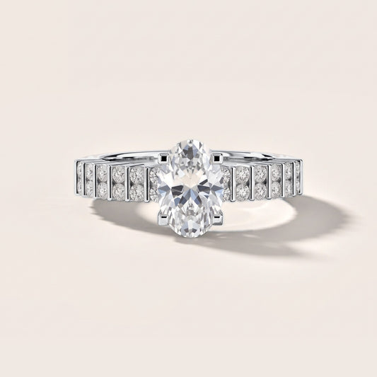 Honor Sidestone Oval Diamond Engagement Ring in White Gold [studio-metal-20261024]