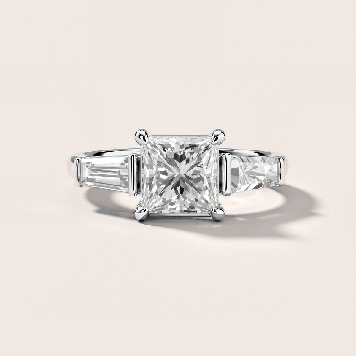 Layla Tapered Baguette Princess Diamond Engagement Ring in Silver [studio-metal-20261024]
