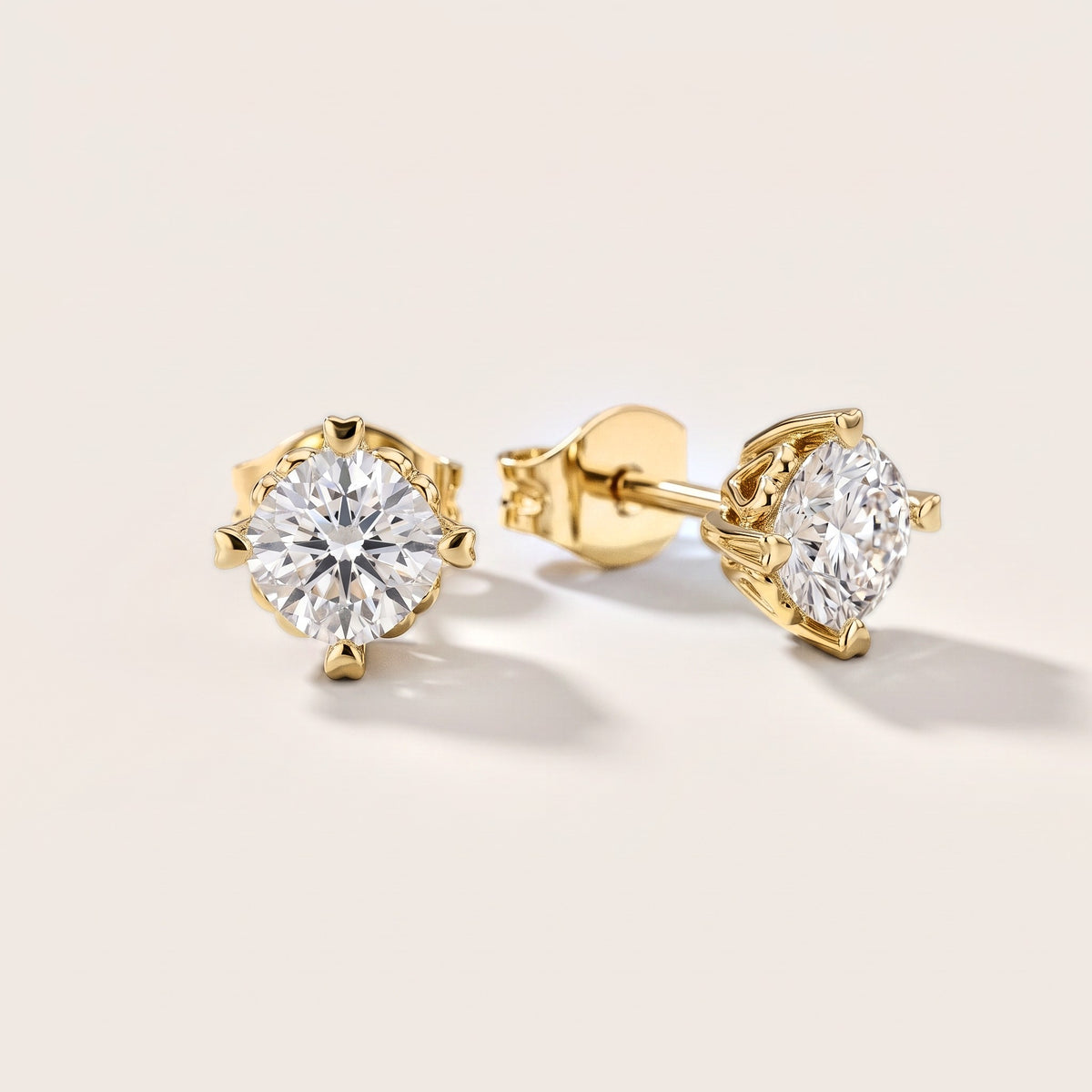 The Amour Cushion Diamond Earrings in Yellow Gold [studio-metal-20261024]