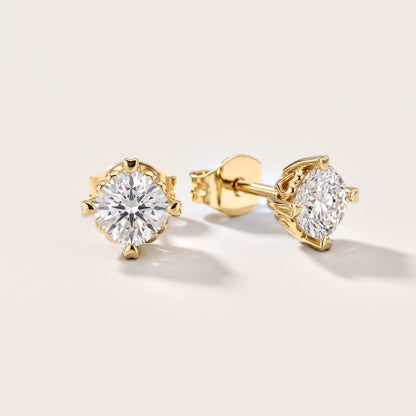 The Amour Cushion Diamond Earrings in Yellow Gold [studio-metal-20261024]