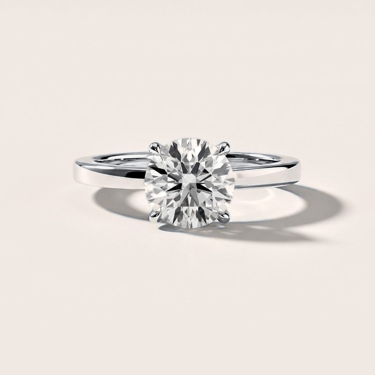 Kaia Solitaire Round Diamond Engagement Ring in Silver [studio-metal-20261024]