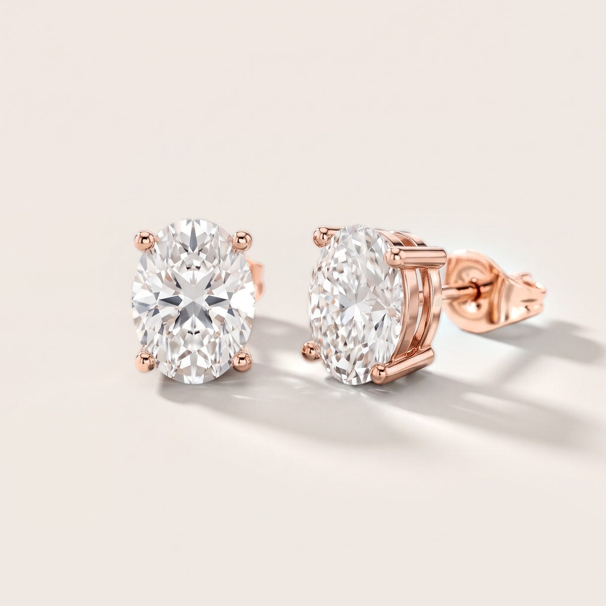 The Serene Oval Diamond Earrings in Rose Gold [studio-metal-20261024]