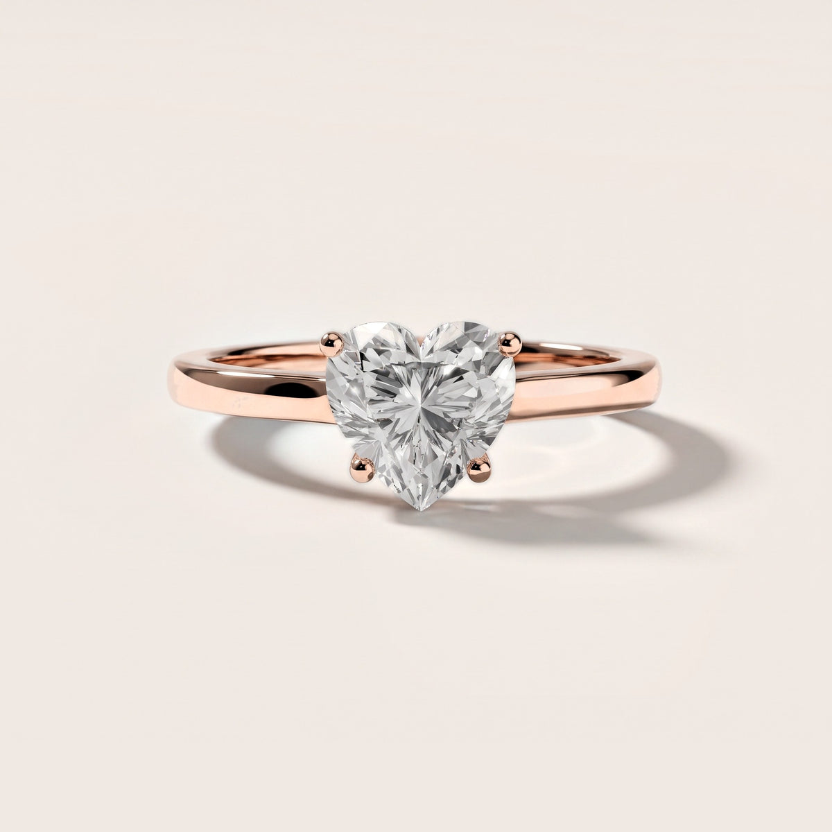 Iris Vintage Heart Diamond Engagement Ring in Rose Gold [studio-metal-20261024]