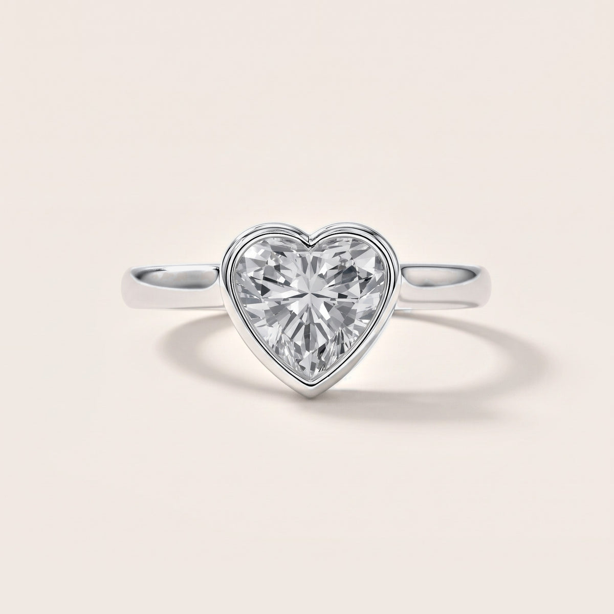 Jolie Bezel Solitaire Heart Diamond Engagement Ring in Silver [studio-metal-20261024]