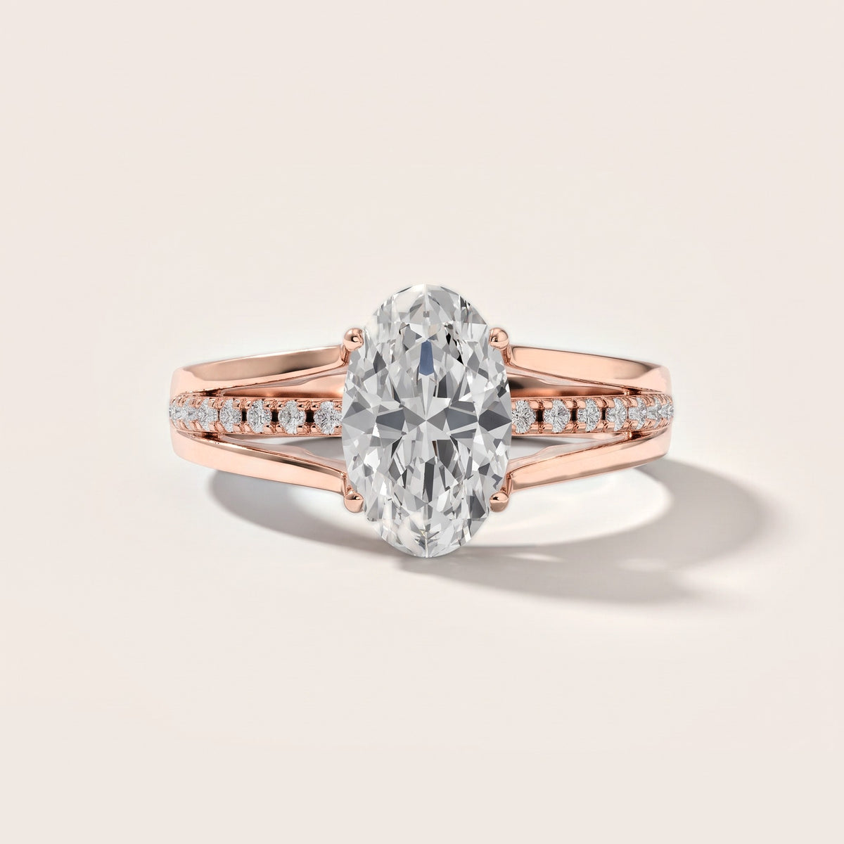 Serena Split Shank Pavé Oval Diamond Engagement Ring in Rose Gold [studio-metal-20261024]